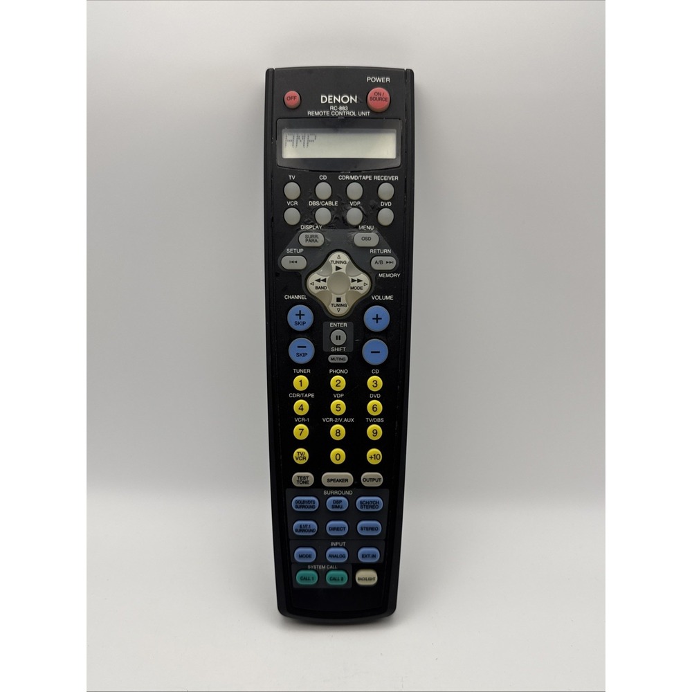 Denon RC-883 A/V Receiver Remote Control AVR-3802 AVR-3801 AVR-1082